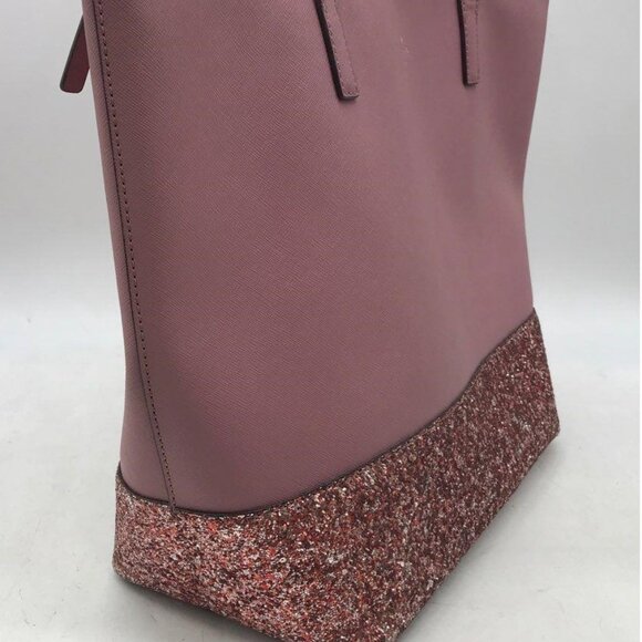 Kate Spade w/ COA  Penny Greta Court Tote Bag Pink Glitter - Picture 3 of 13